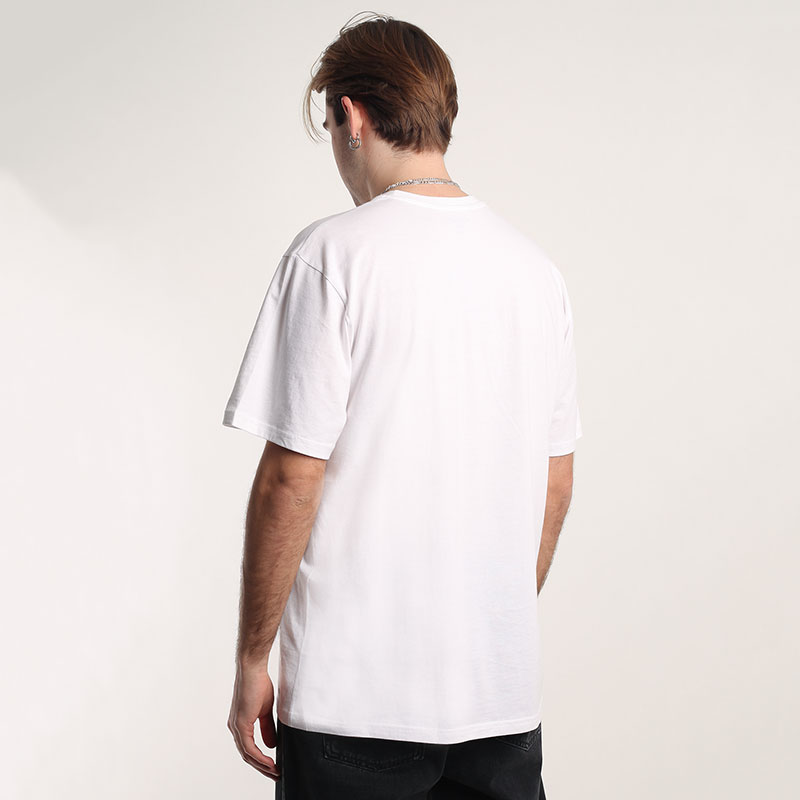 мужская футболка Carhartt WIP Standard Crew Neck T-shirt  (I029370-white/white)  - цена, описание, фото 3